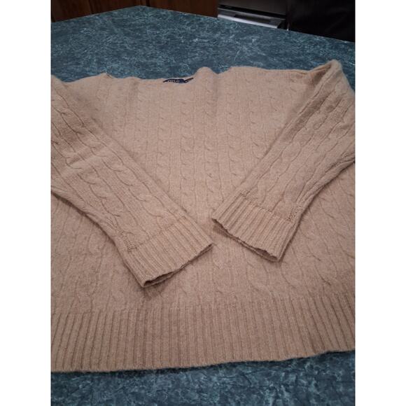 Polo Ralph Lauren Merino Wool Cashmere Cable Italian Yarn Knit Sweater Sz Medium - Picture 2 of 11
